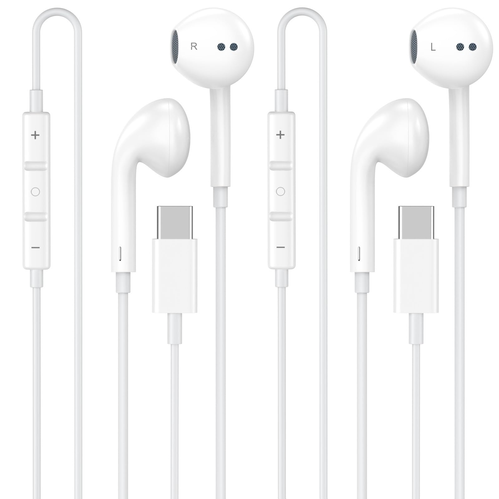 Amazon.co.jp: [Apple MFi認証] USB Cヘッドフォン iPhone 17 16 15用