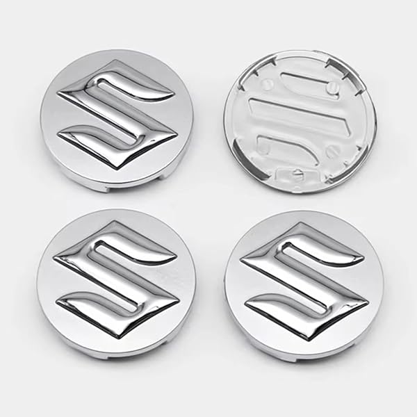 4 Pieces ABS Car Hub Caps for Suzuki Swift III Bj. 2005-2010, Centre Rims Hub Caps Replacement, Impact Test, Car Decoration (OD 54 mm) - 3