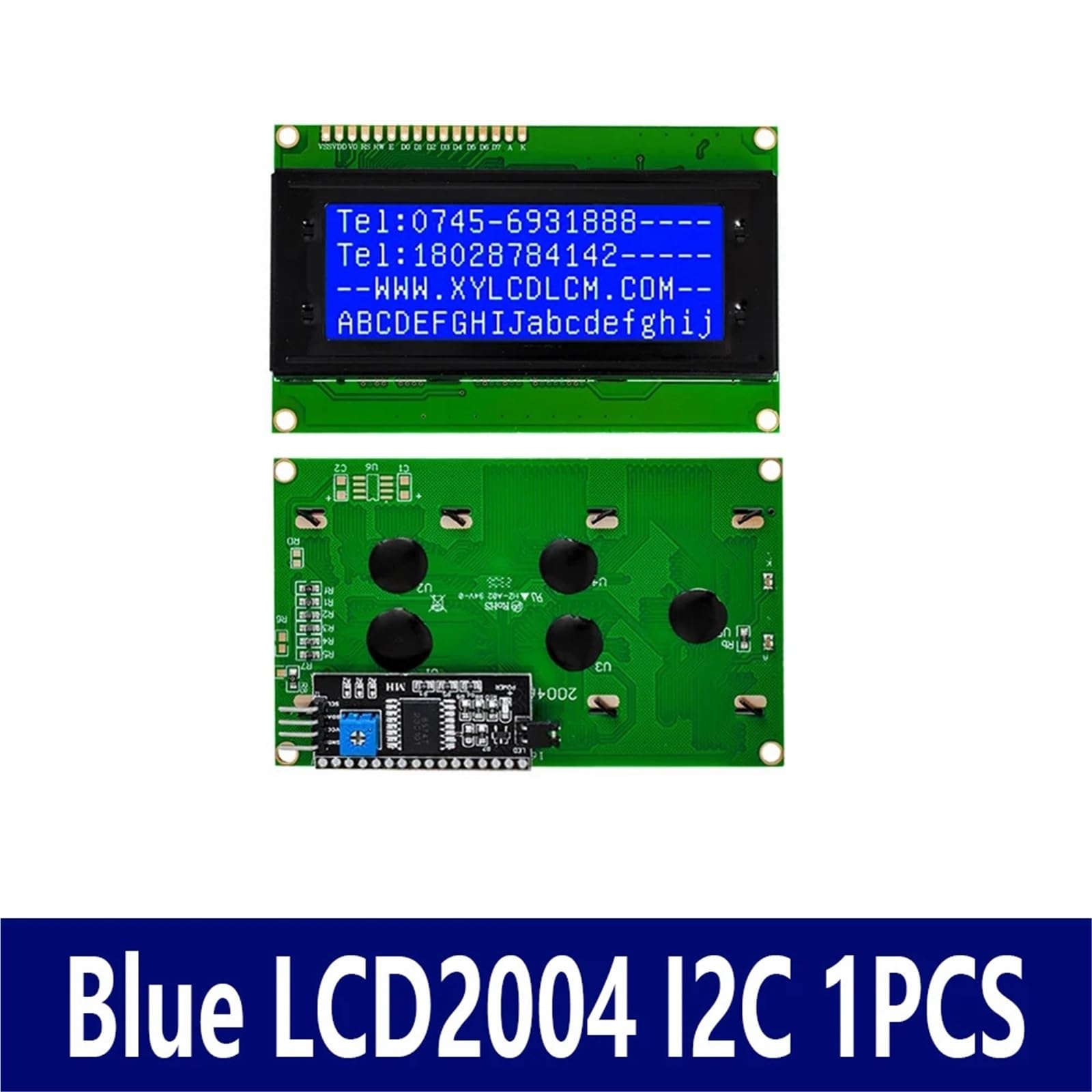 QAXIOQCS 1PCS LCD2004+I2C 2004 20x4 2004A Blue Screen HD44780 Character LCD/w IIC/I2C Serial Interface Adapter Module(Blue i2c 1PCS)