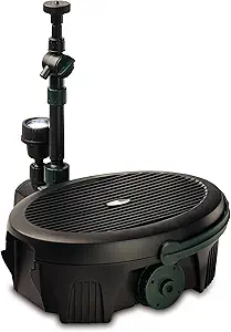 Pennington Aquagarden, Inpond 5 in 1 Pond & Water Pump, Filter, UV Clarifier, LED Spotlight and Fountain, All in One solution for a Clean, Clear, and Beautiful pond, for Ponds up to 300 Gallons
