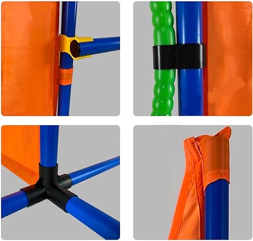 Miniatura 5 de Juego de equipos de entrenamiento de agilidad para perros, 2 saltos para perros, obstáculo, túnel ciego y bastones de tejido estándar, juego de