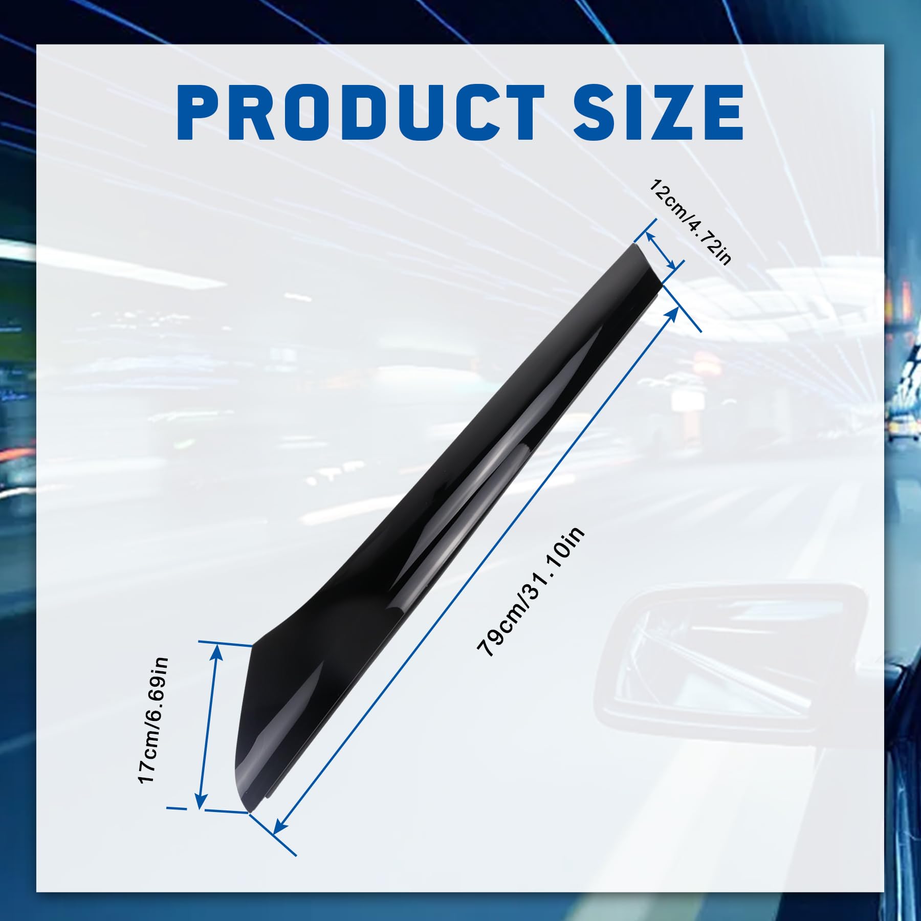 Passenger Side Windshield Outer Pillar Trim For Ford Flex (2009-2019) - Right Side Gloss Black
