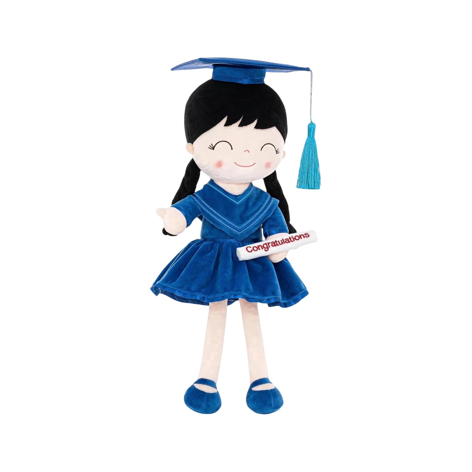 2026 Graduation Girl Doll - 11.8 Soft Plush with Cap & Gown - University High School Preschool Kindergarten Graduation, Class of 2026 Milestone Keepsake,Gifts for Girls (Blue)