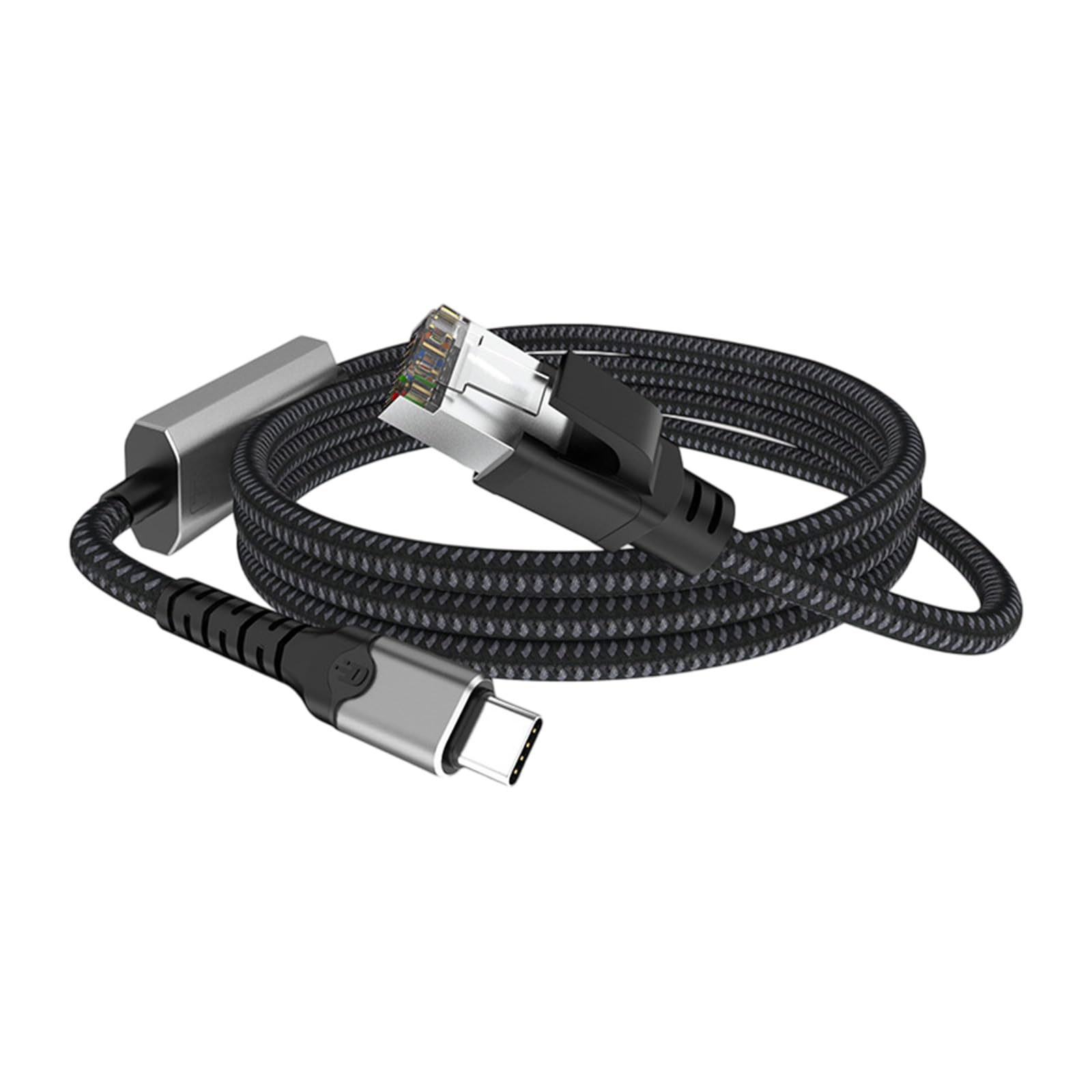Cavo adattatore Gigabit Ethernet da 2500 Mbps da USB C maschio a connettori RJ45 per una connessione Internet stabile su più dispositivi