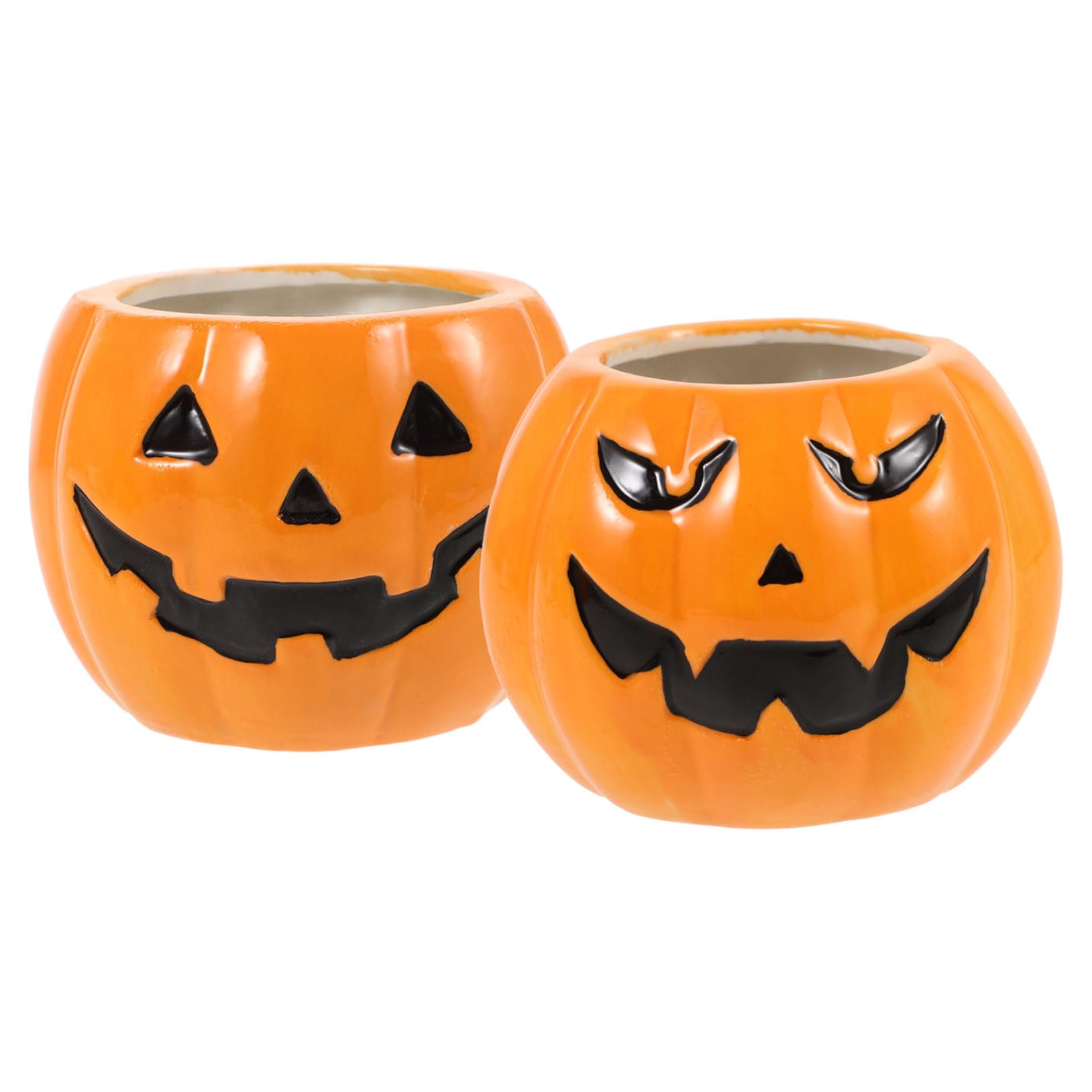 Milisten 2 Piezas Maceta De Calabaza para Suculentas Maceta De Diseño De Calabaza para Halloween para Plantas De Interior o Jardín