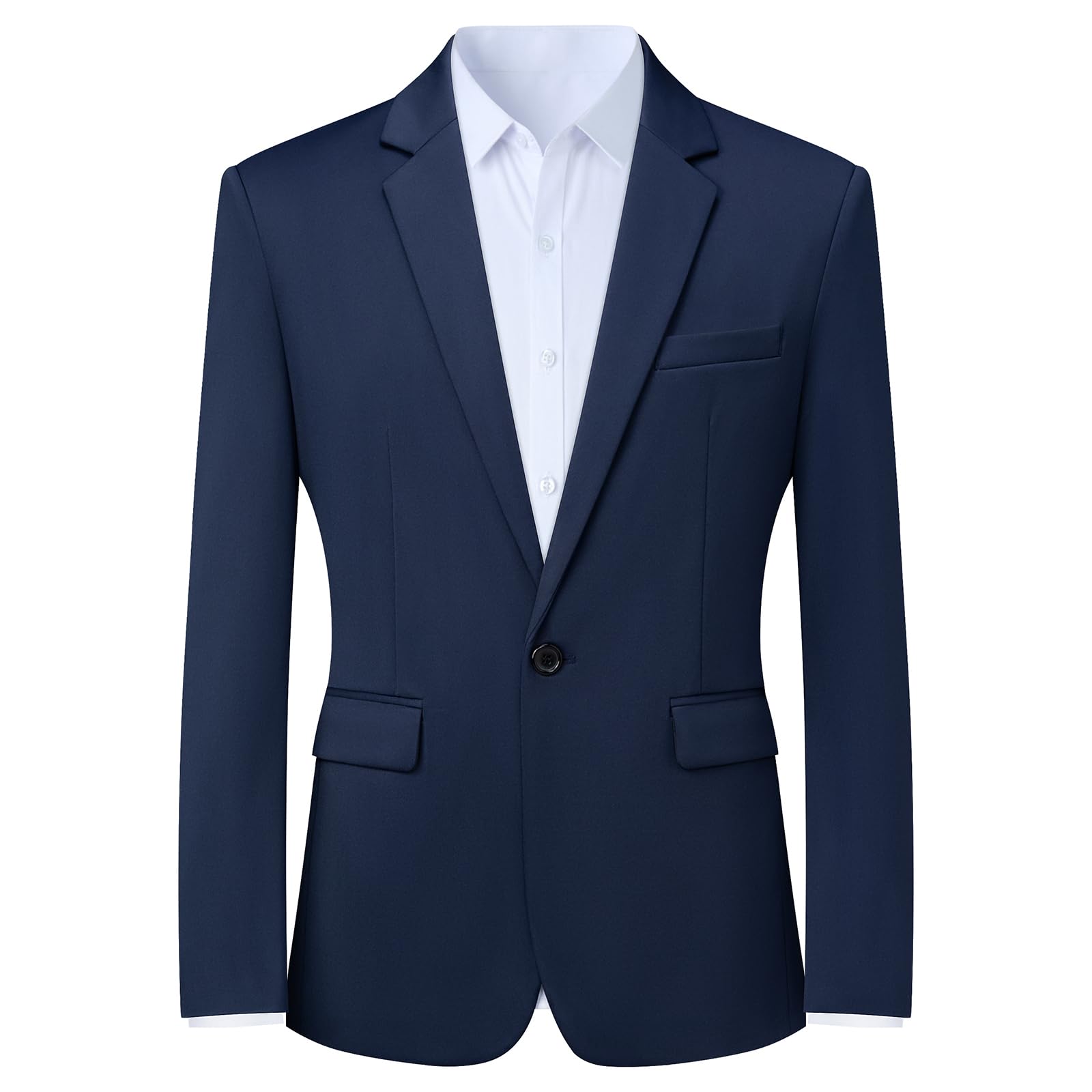 mylldey Mens Blazers Wrinkle Free Sport Coat Business Casual Men's One Button Slim Fit Travel Blazer Lightweight Suit Jacket-picture-28