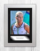 Engravia Digital Dominika Cibulkova Poster Mounted Signed Autograph Reproduction Photo A4 Print (White Frame)