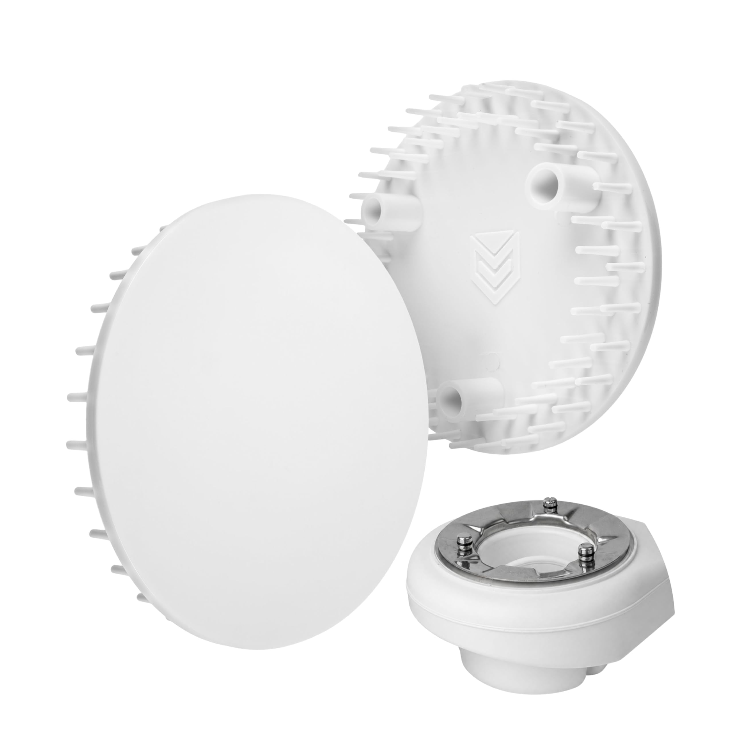 Cover for Shower Drain, Ø 115 mm, Compatible with Viega Tempoplex Drain Set from Year of Construction 2006, Replaces Model 6964.0, for Shower Tray with Drain Hole Ø 90 mm, White ABS ASA