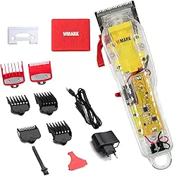 Maquina Corta Cabelo Wmark Ng108 Transparente Profissional