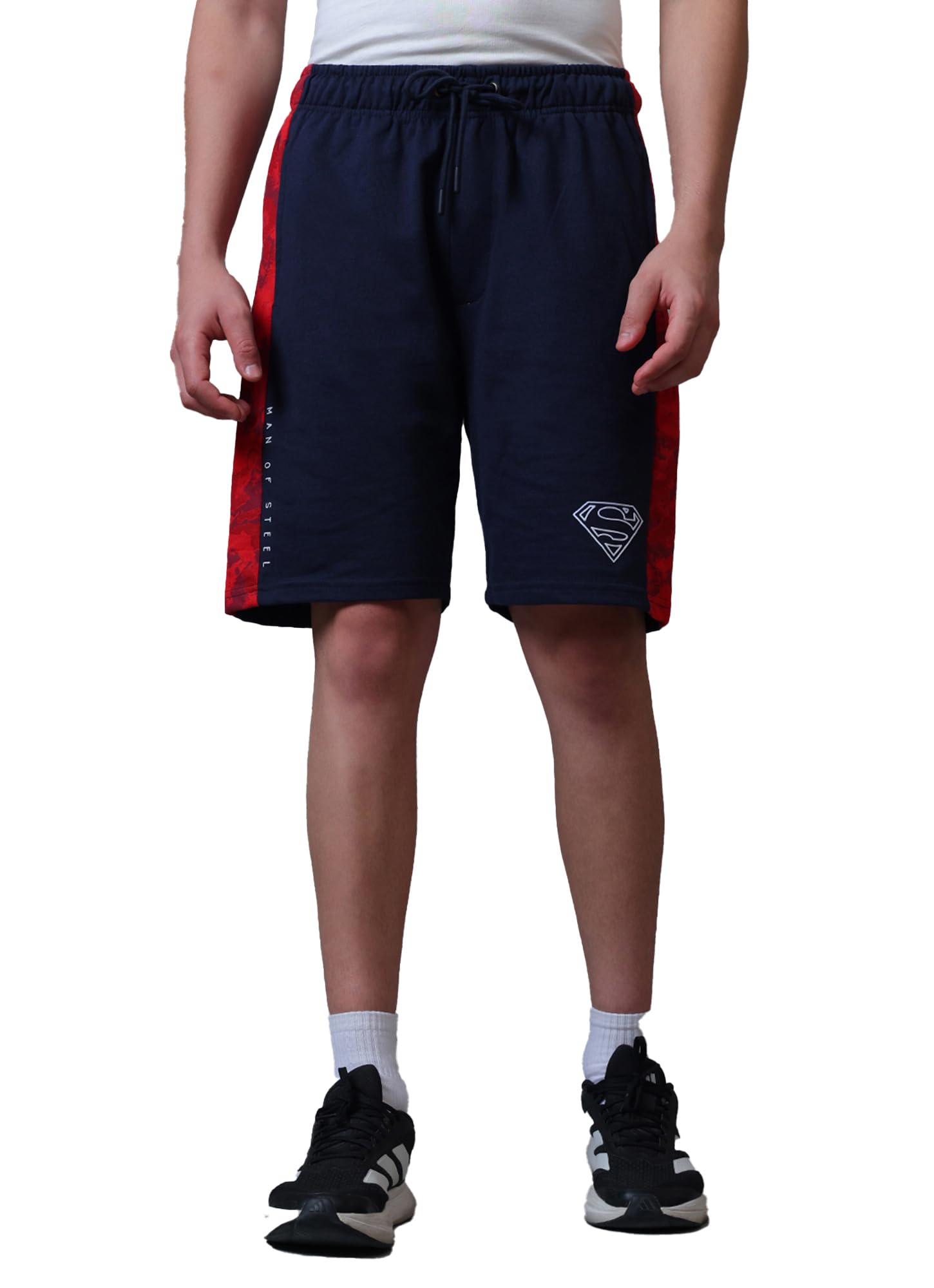 free authority Official DC Comics Superman Graphic Printed Men’s Regular Fit Shorts | Soft Comfortable Cotton Blend Casual Elastic Waist-picture-12