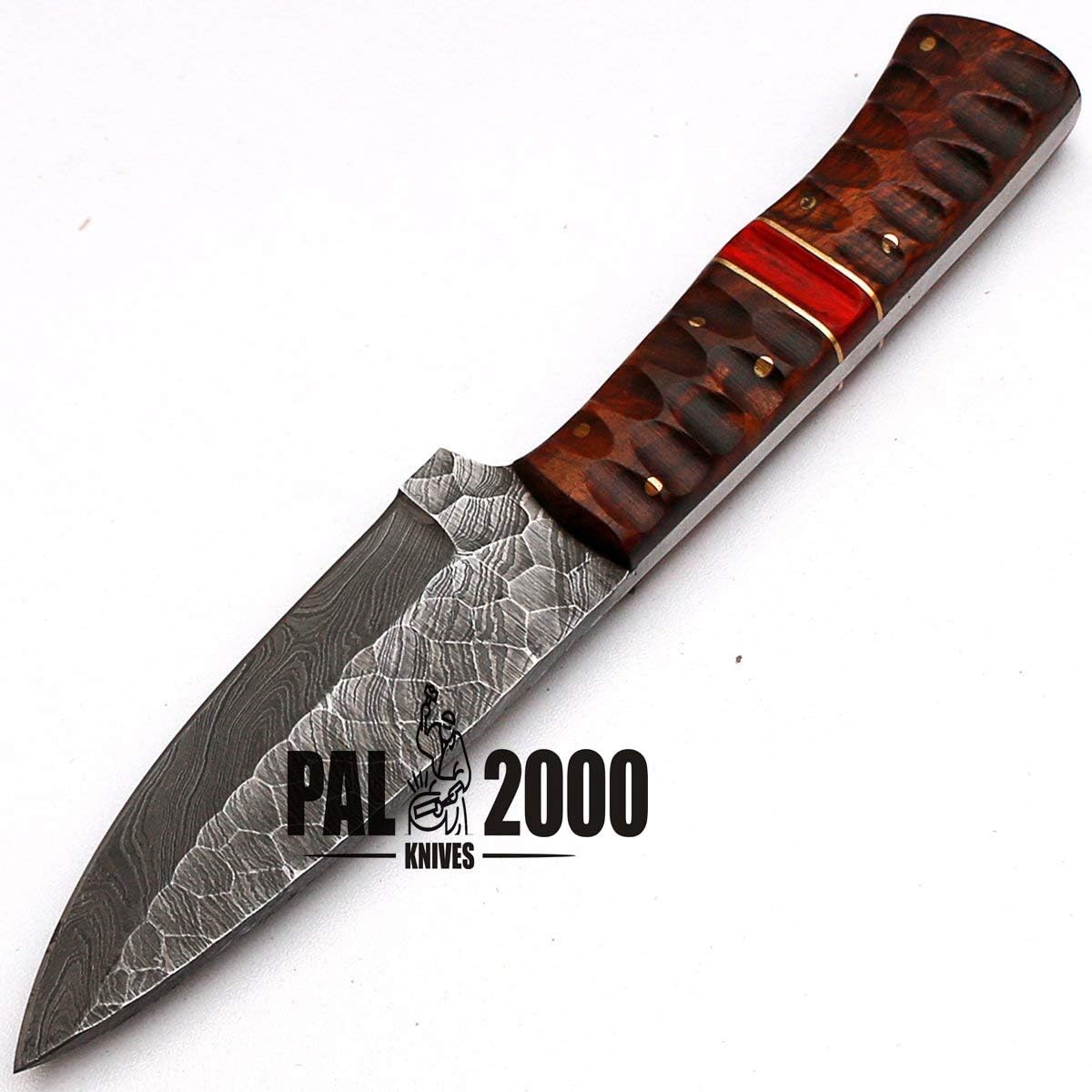 PAL 2000 KNIVES Handmade Damascus Steel 8.4 Inches Hunting Knife with Sheath 8670