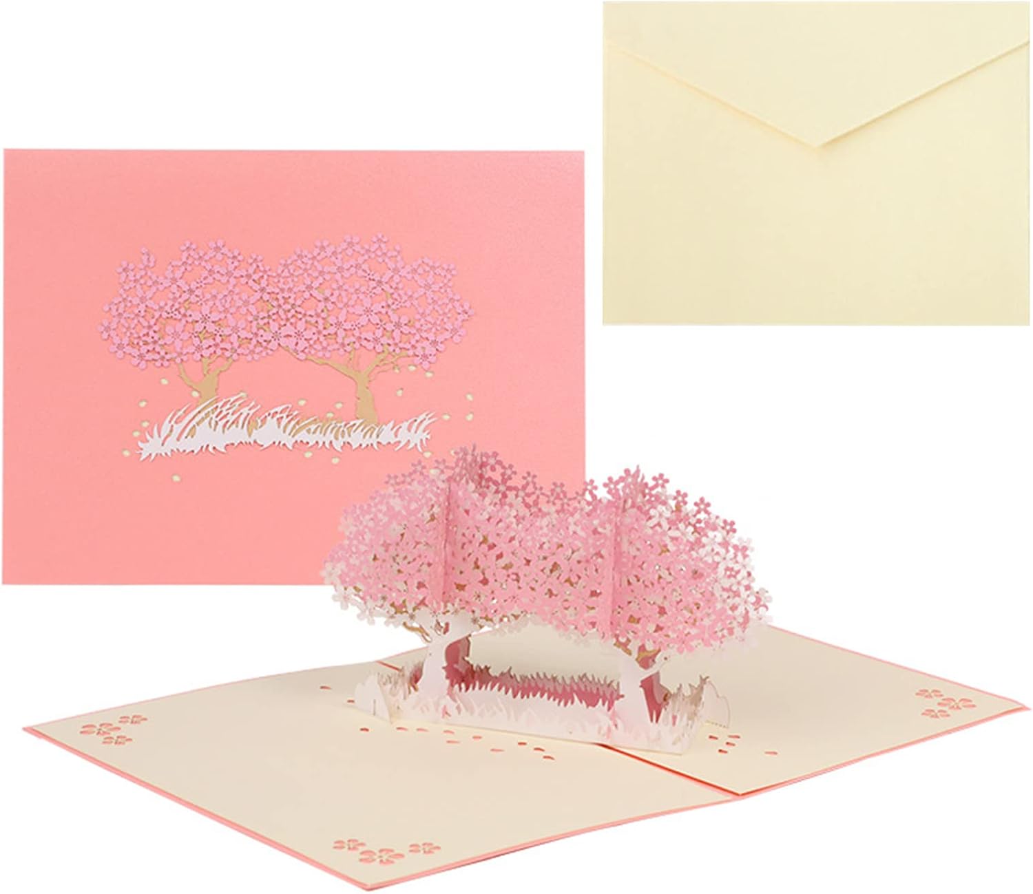 Leisure Club バレンタインカード 誕生日カード グリーティングカード 祝福カード メッセージカード おしゃれ ホワイトデー 立体 くり抜き ハート型 バースデーカード フラワーカード 3d 手作りの贈り物 封筒付き 記念日 ウェディング 結婚式 卒業式 普段使い 入学式 入社