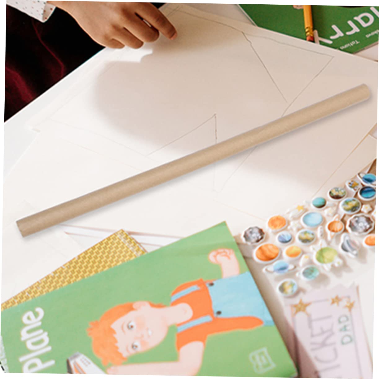 HOODANCOS DIY Paper Tube Craft 4pcs Cardboard Tube for Kids Classroom Paper Packaging