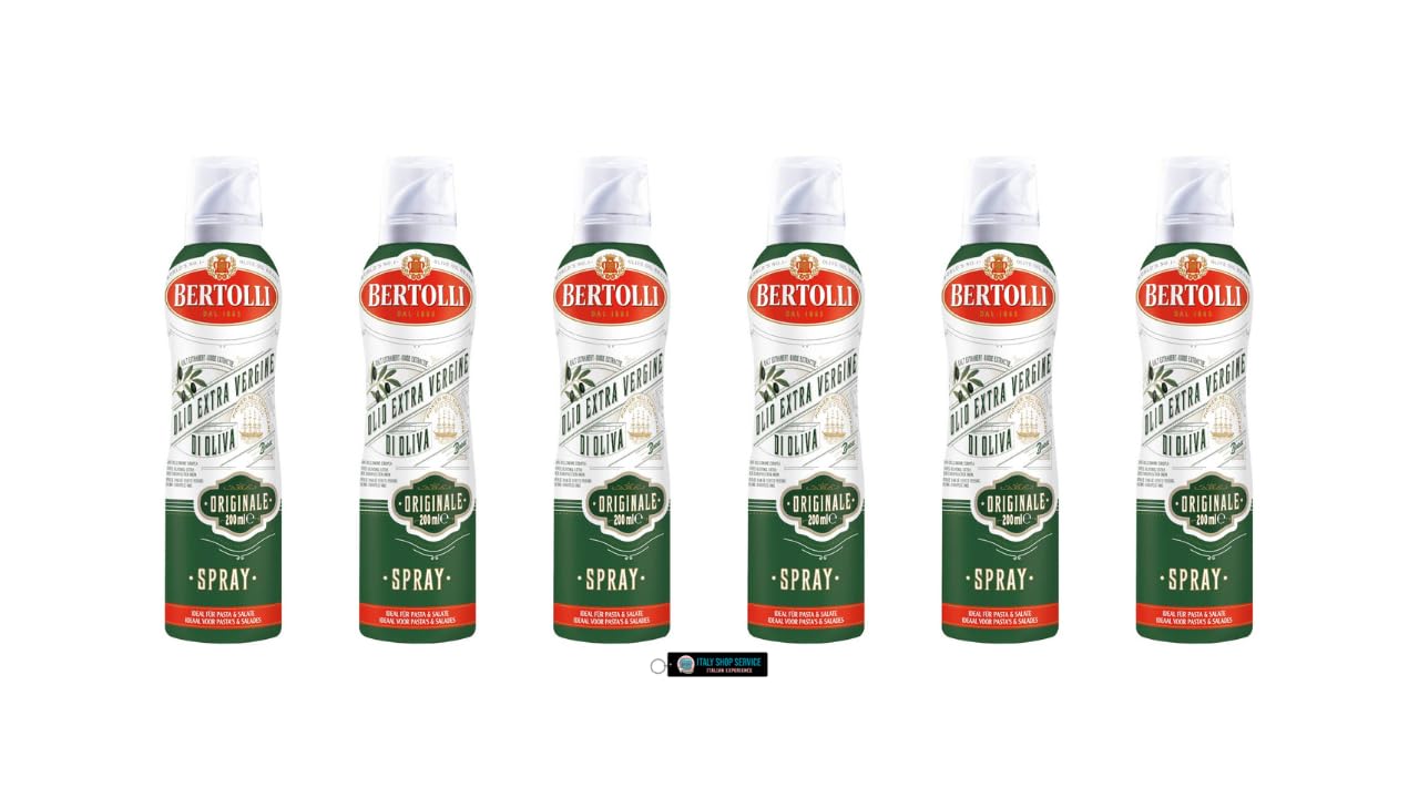 Bertolli Olio Extra Vergine di Oliva Spray Originale, Confezione da 6 x 200 ml,+ key smarter italy shop service