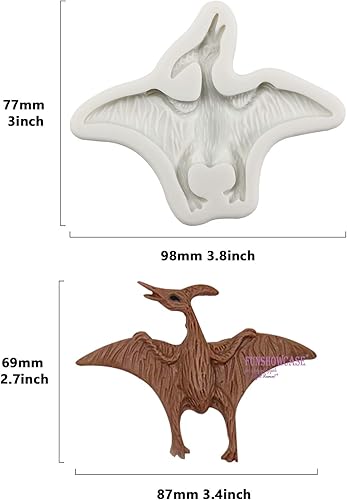 Miniatura 9 de Funshowcase Molde de silicona para fondant de dinosaurio T Rex de 23 pulgadas