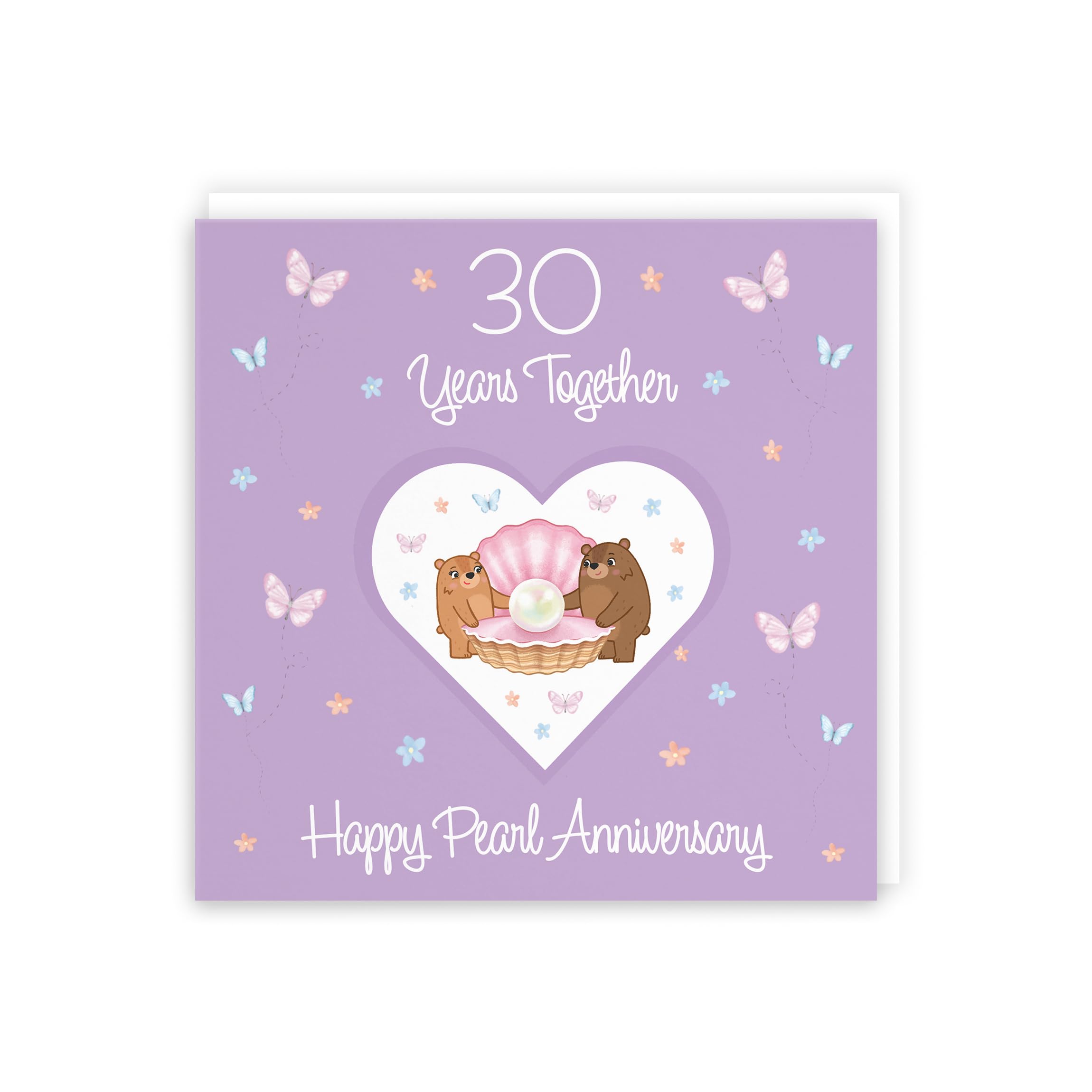Hunts England, 30th Anniversary Card For Him Or Her, 30 Years, Pearl Anniversary, Romantic Meadows, Fun Card - Image 3