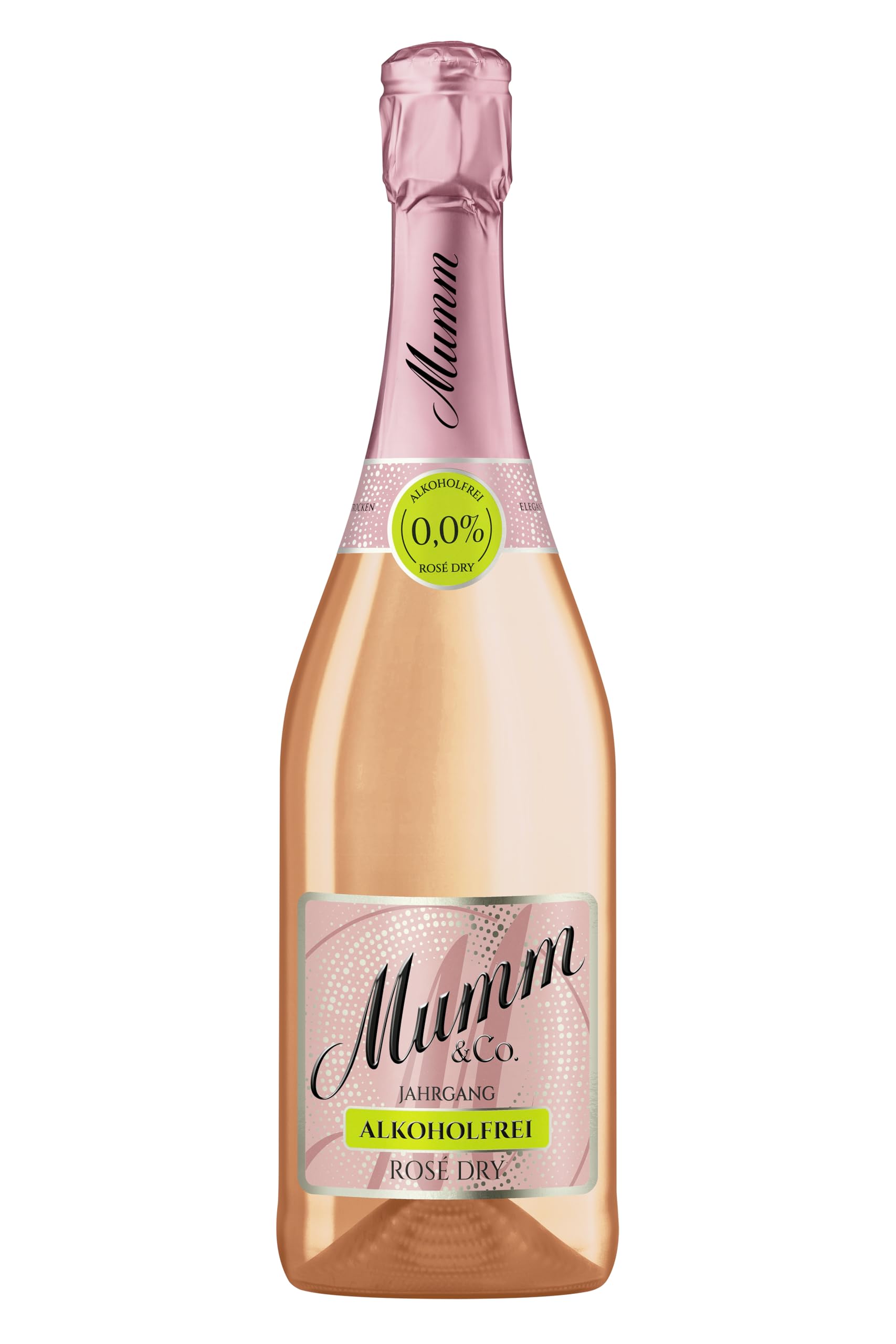 Mumm Rosé Dry Alkoholfreier Jahrgangssekt 0,0% vol. (6 x 0.75 l) (Packung mit 4)