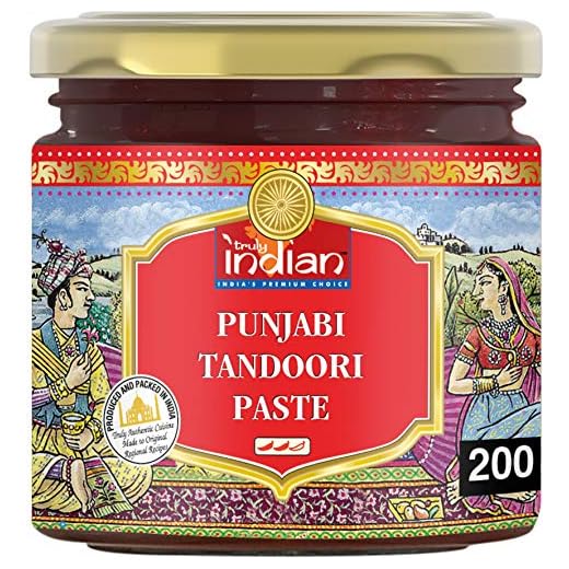 TRULY INDIAN Punjabi Tandoori Paste – Scharfe Würzpaste für schnelle Gerichte – Authentisch indisch kochen – 6 x 200 g
