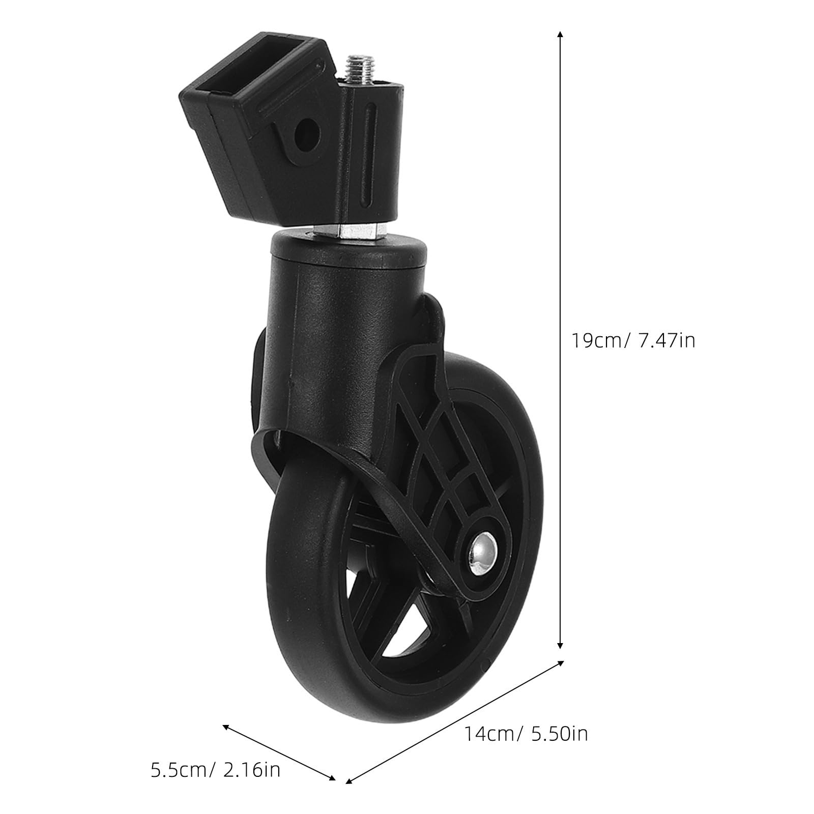 4 Piezas Rueda Rotatoria para Carrito de Compra 10x5 Pulgadas