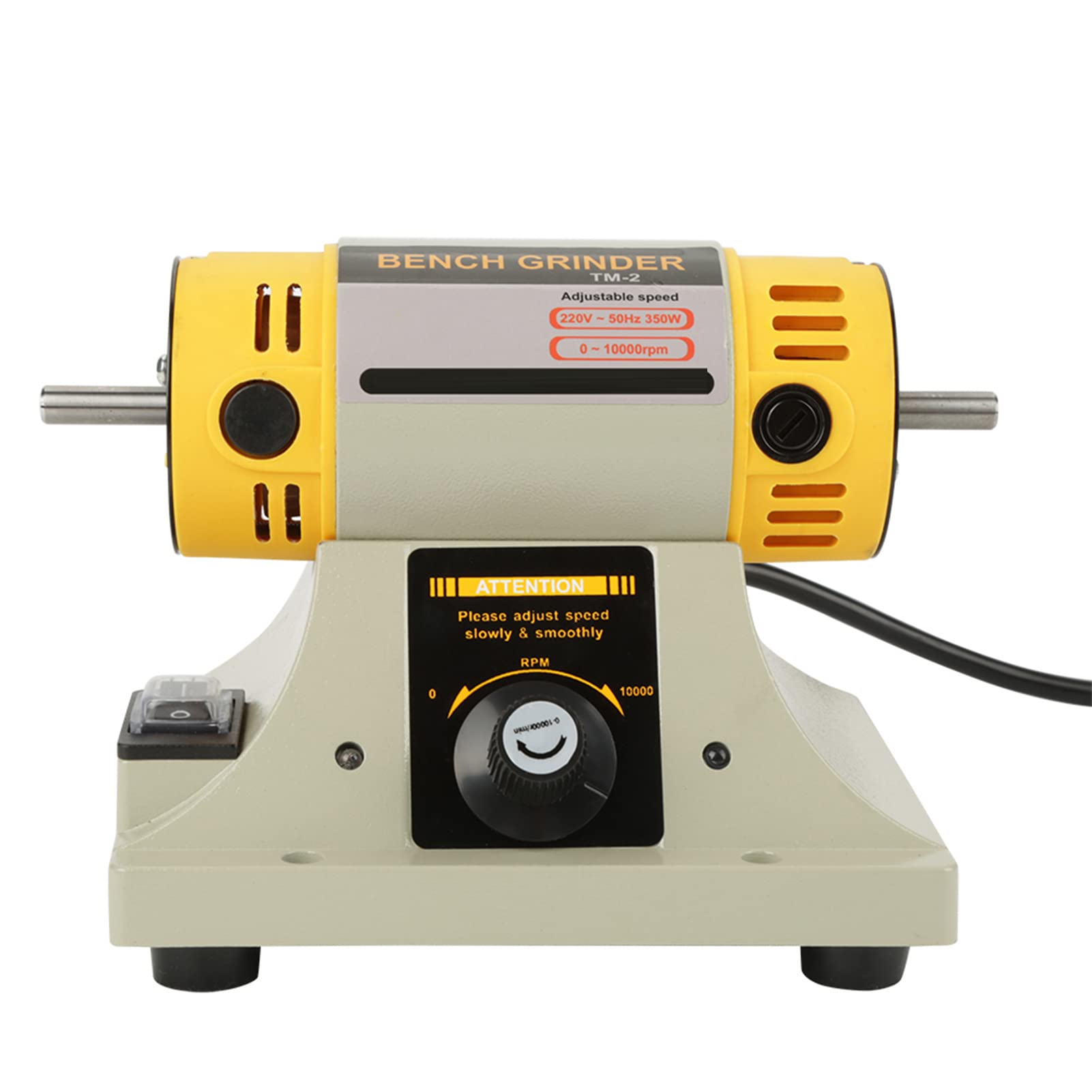 Polisseuse électrique 350 W pour moteur de tour de bijoux, taille compacte, faible vibration, roulement à billes lubrifié, boîtier de moteur étanche à la poussière