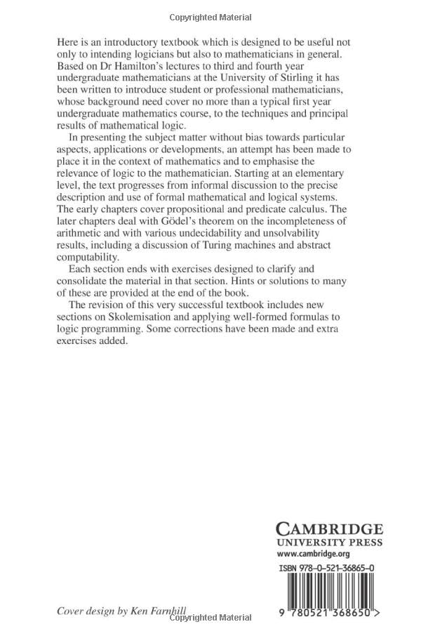 Logic for Mathematicians - Image 2