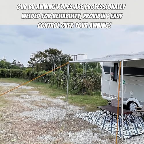 PASLFC Sturmband Markise Wohnmobil, Markisen Sturmsicherung, Sturmband für Vorzelt, Sturmbänder Markise, Wohnwagen hold down Side Kit die für die Meisten Wohnmobil & Wohnwagen (orange Farbe)