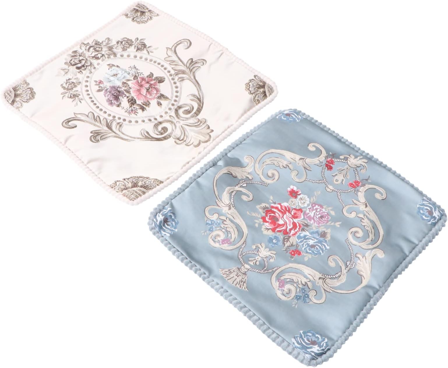 2個 刺繍入り枕カバー ベッド 強化する 屋外 pillow case pillowcase 刺繍枕カバー 花柄枕カバー 車の枕カバー飾り クッションカバー スパンデックスブレンド