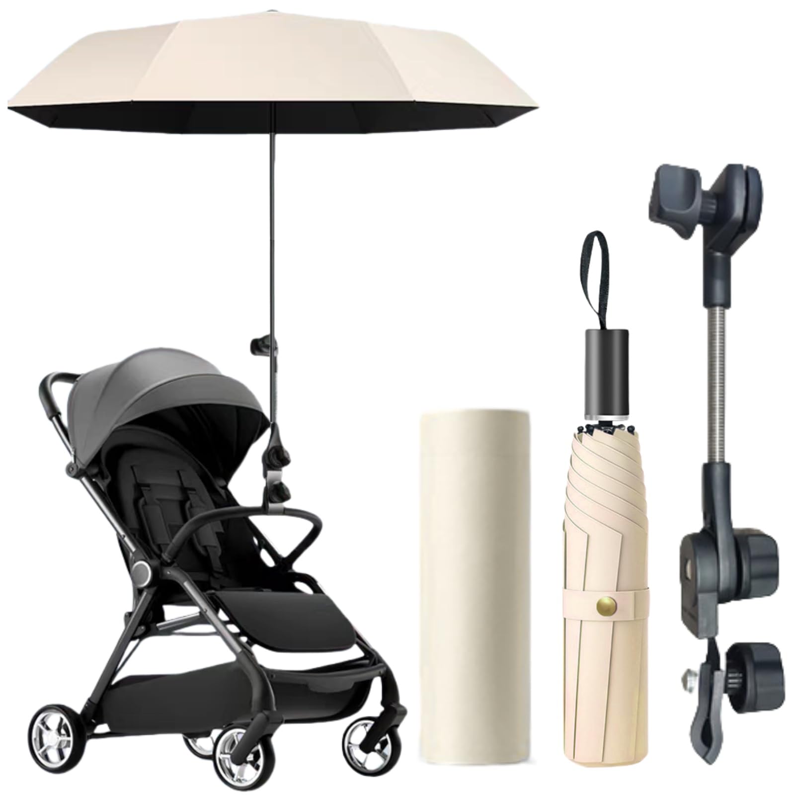 Parapluie Poussette Universelle Ombrelle,Parapluie Pour Enfants,Ombrelle Poussette Universelle,Parapluie de Landaus,Parasol Poussette Universelle,Poussette UV Protection Parapluie Chaise