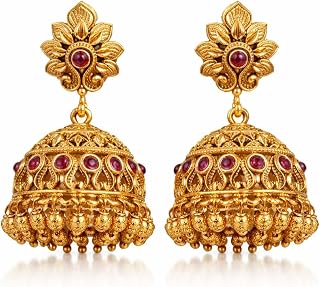 Hijabz-By-maaz Perfect for weddings, festive occasions, and parties, these jhumkas are lightweight and comfortable for lon... Price In India