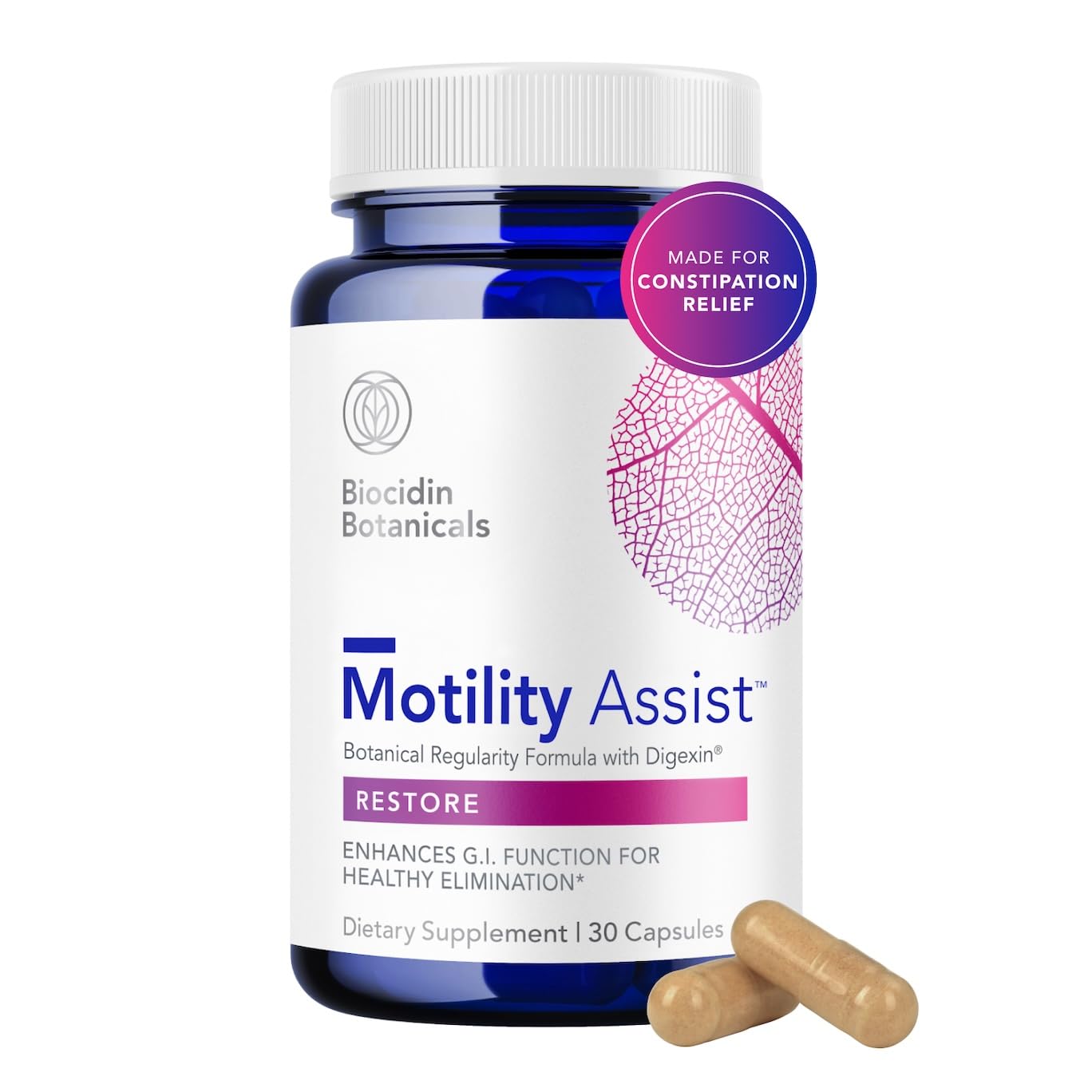 Biocidin Motility Assist Gut Health Supplement, 30 Count