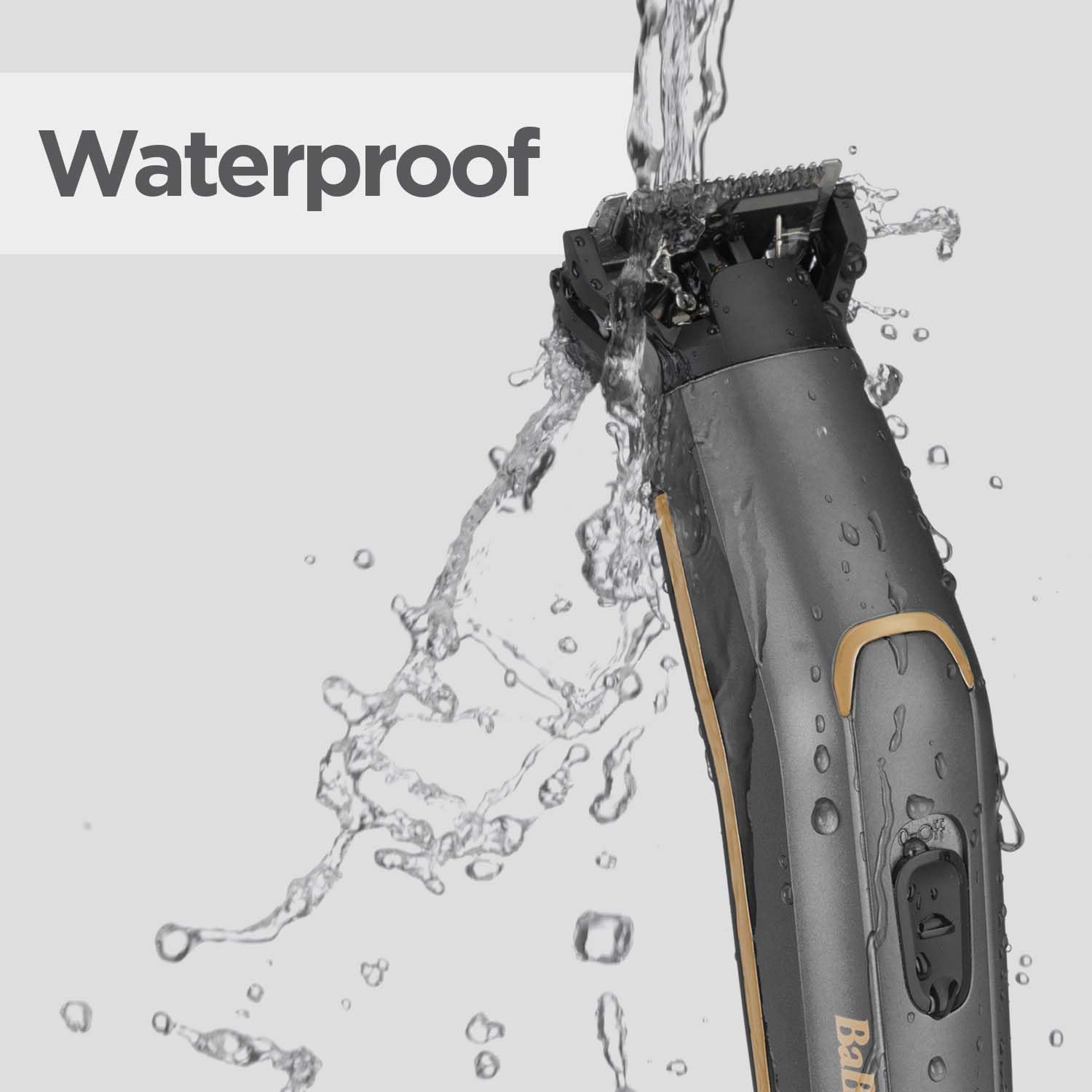 BaByliss MT987E Multi-Trimmer Graphite Precision 12 in 1, Cordless, Testina di precisione, Testina corpo, Testina barba, Testina naso/orecchie, Testina rasatura