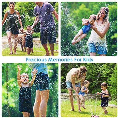 Fane Palm Tree Sprinkle and Splash Water Play Mat, Inflatable 70\'\' Water Play Spray Mat Toy Outdoor Backyard Party Sprinkler for Kids Summer Gift