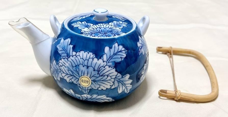 Amazon.co.jp: 有田焼 華山窯 超軽超薄 牡丹花柄急須＆湯呑5客 茶器