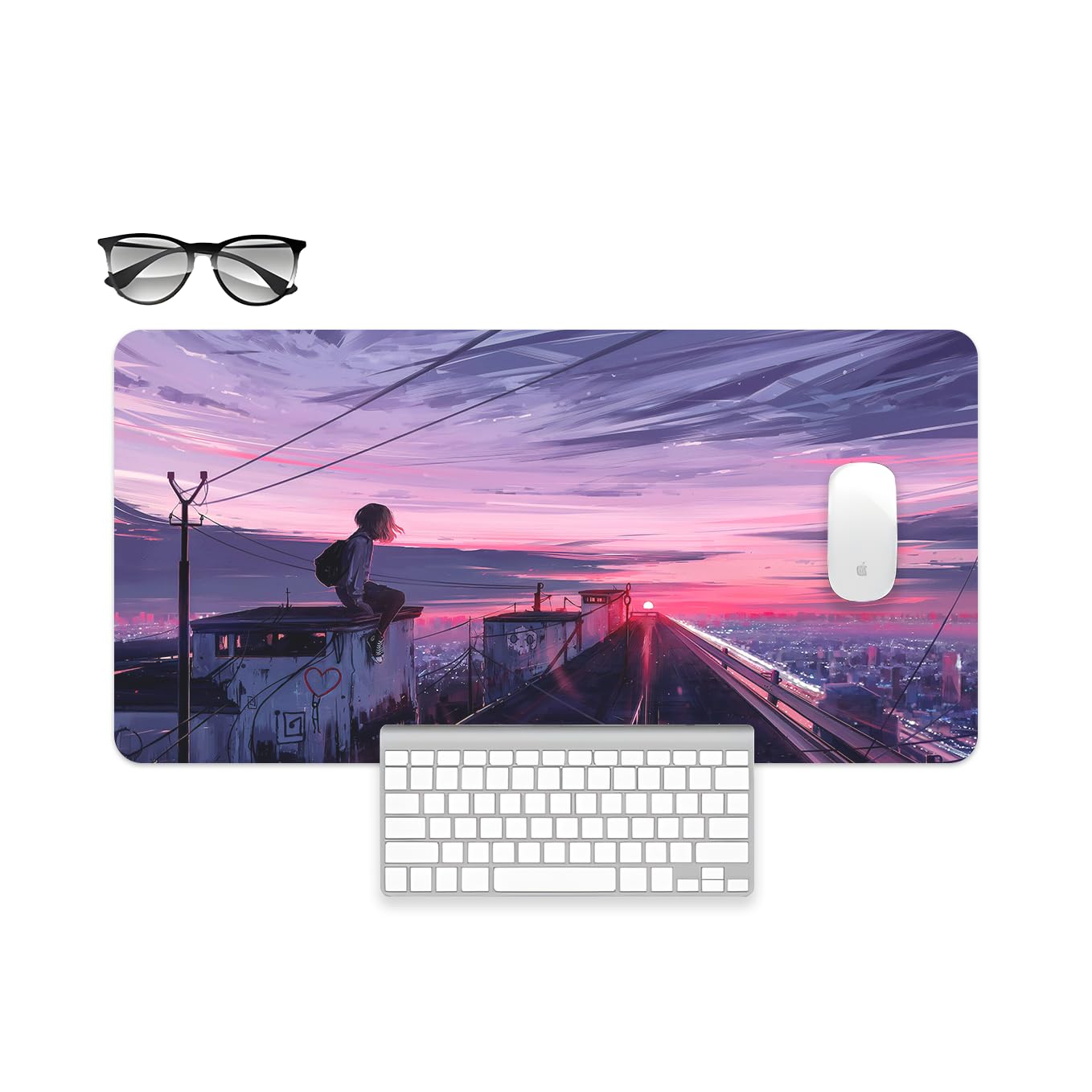SoulAbiti Anime style Beautiful Landscape Art Mouse Pad - 23.6 x 11 Inches Desk Pad - Gaming and Workstation Mat for Beautiful Scenery - Non-Slip Rubber Base - Smooth Surface for Precise Control (B0CL91BMJD) Amazon Price History, Amazon Price Tracker