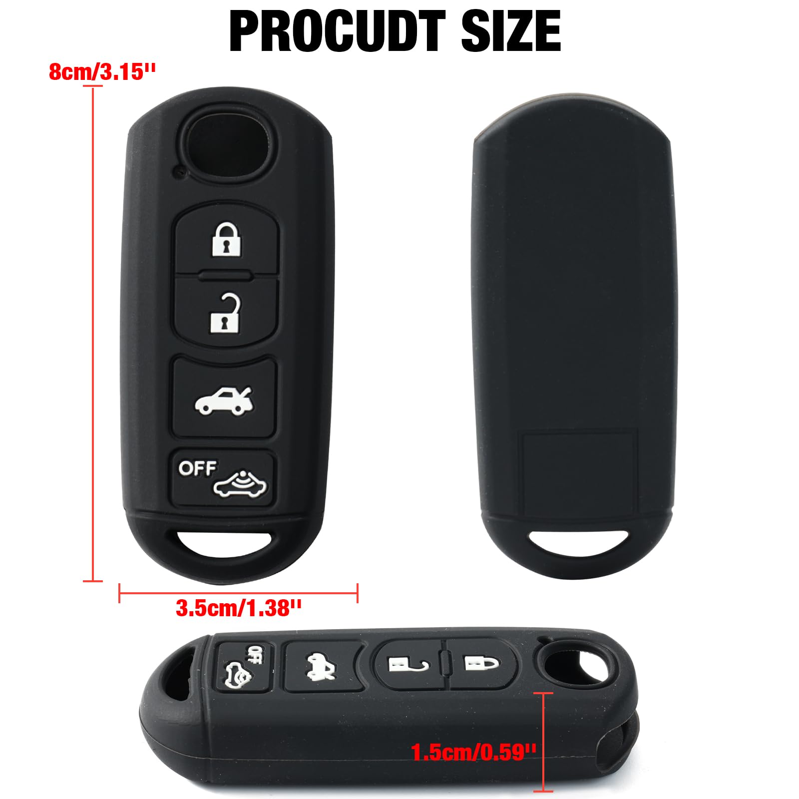 TPU Autoschlüssel-Hülle Für Mazda EZ6 / EZ-60 / EZ6200 (2025) – Schwarz, Kratzfest