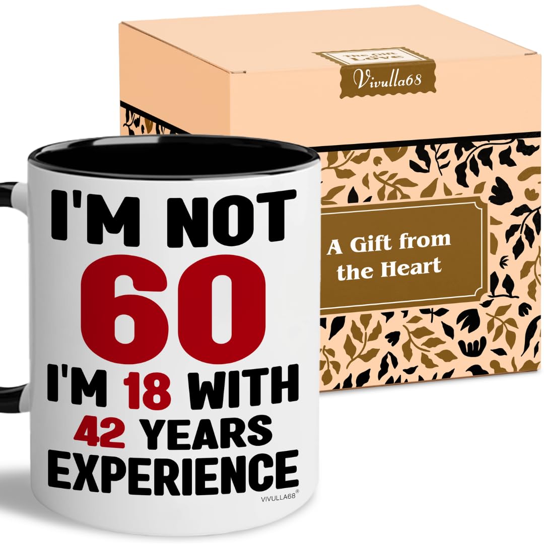 60 Year Old Birthday Gifts, Mug 11oz, Funny Gift for Women, Men 1966