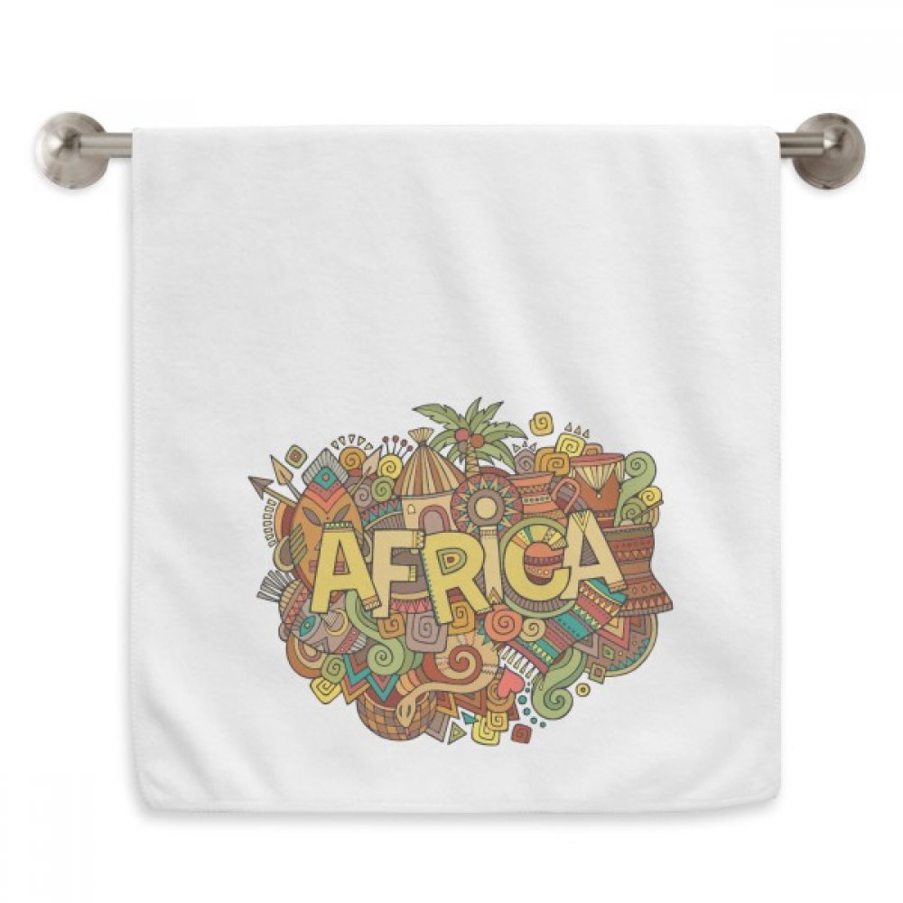 Serviettes diadème art autochtone d'Afrique tribale blanche 13x29