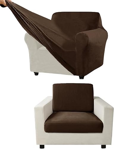 Miniatura 125 de Funda para Sofá de Terciopelo, Fundas Elásticas para Sofá para Funda Principal Separada/Respaldos y Cojines de Asiento, Funda para Sofá, para Fundas