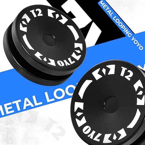 Miniatura 5 de T2 Looping Yoyo para niños, sensible principiante Yoyo profesional 2A Loop Yo yo para nivel de entrada + 5 cuerdas adicionales (negro)