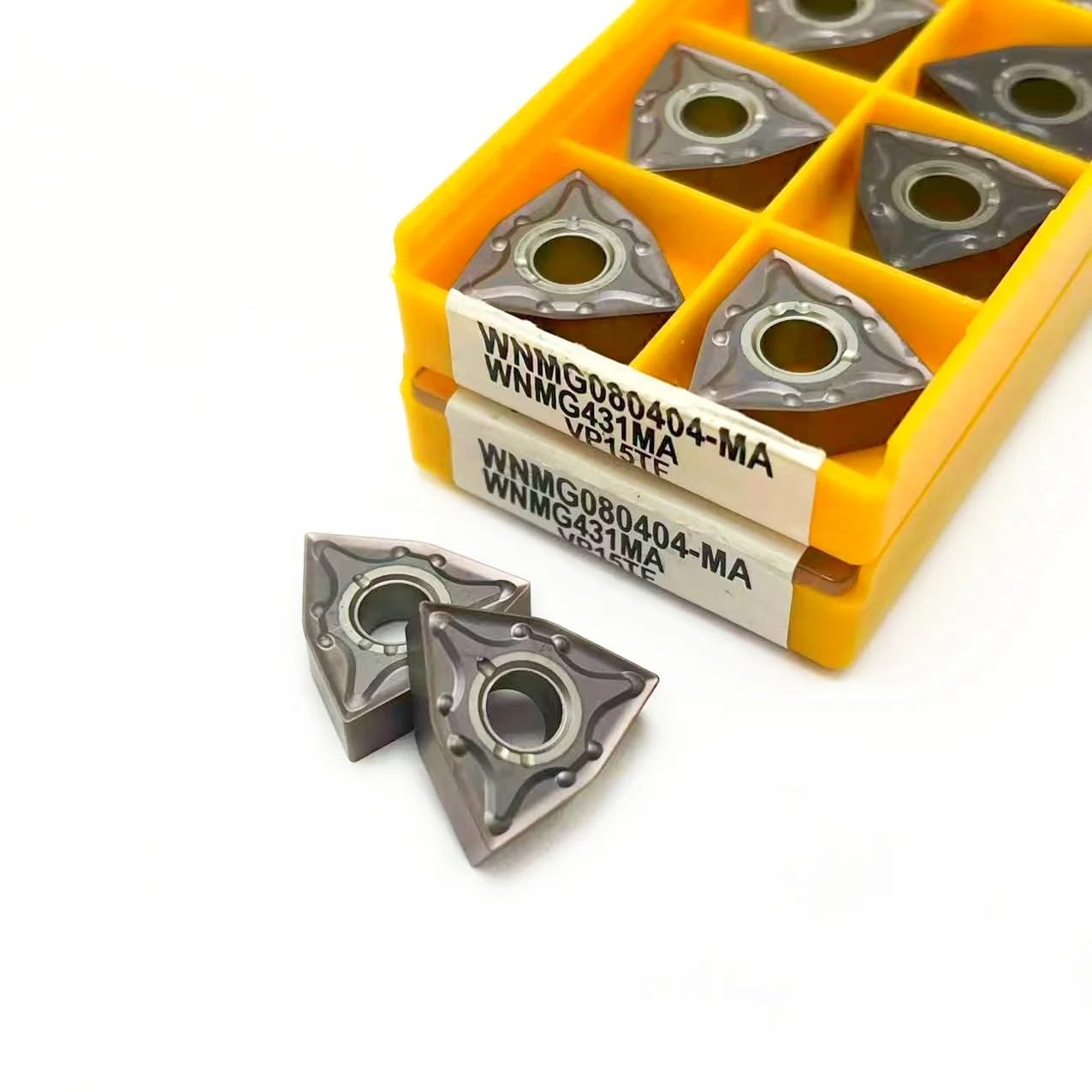 10 Uds CNC Insertar Hoja De Carburo WNMG080404 MA VP15TF UE6020 Herramienta Dureza Fresa Interna(WNMG080408 UE6020)