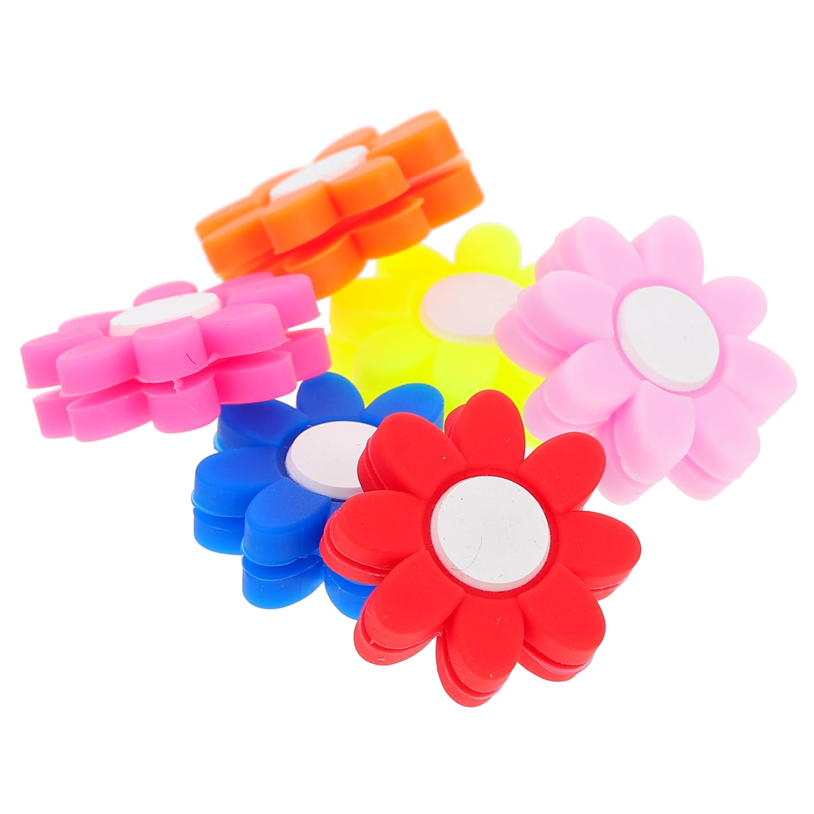 GOOHOCHY 6Pcs Flower Shaped Tennis Racket Dampeners Decorative Shock Absorbers for All Tennis Rackets Easy to Install Vibration Dampeners for Professional Players