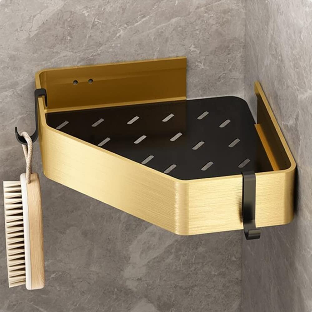 Corner Shower Caddy Corner Bathroom Shelves Rustproof Bathroom Accessories Wall Mounted Shower Storage Rack Holder Single Tier Shower