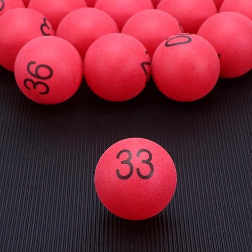 Miniatura 6 de 100 unidades de bolas de tenis de mesa de plástico de 1.6 in, bolas de bingo numeradas, bolas de pong de colores, 1-100 suministros de fiesta de