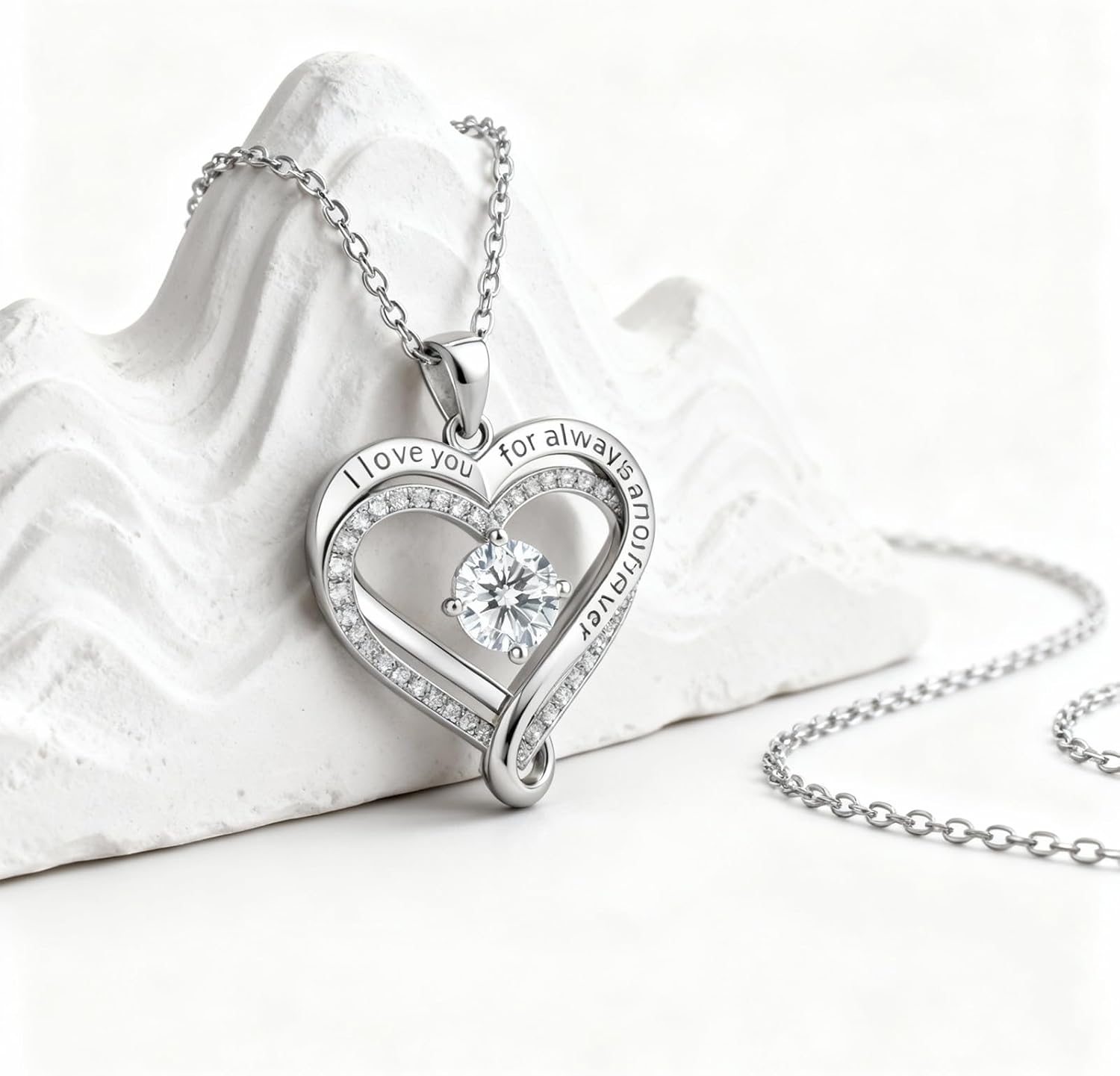 To My Wife Necklace Gifts for Wife from Husband Heart Love Dainty Charm Statement Pendant Valentine's Day Jewelry Accessories Gifts - Image 7