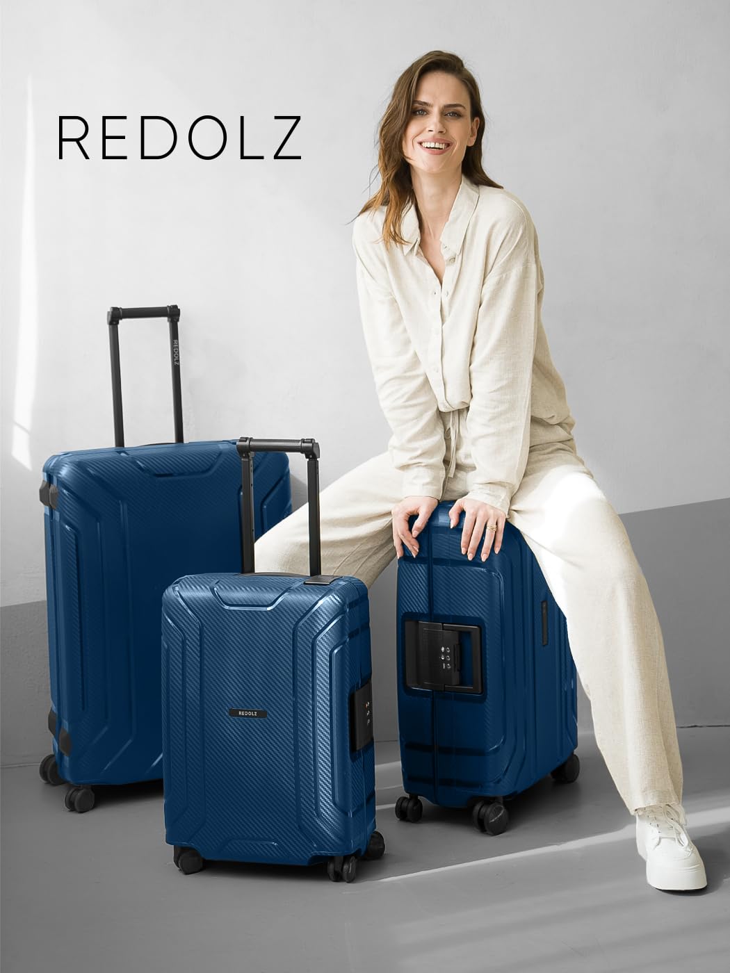 REDOLZ Essentials 15 prodotti di base, Blu marino, Koffer L (75 cm)
