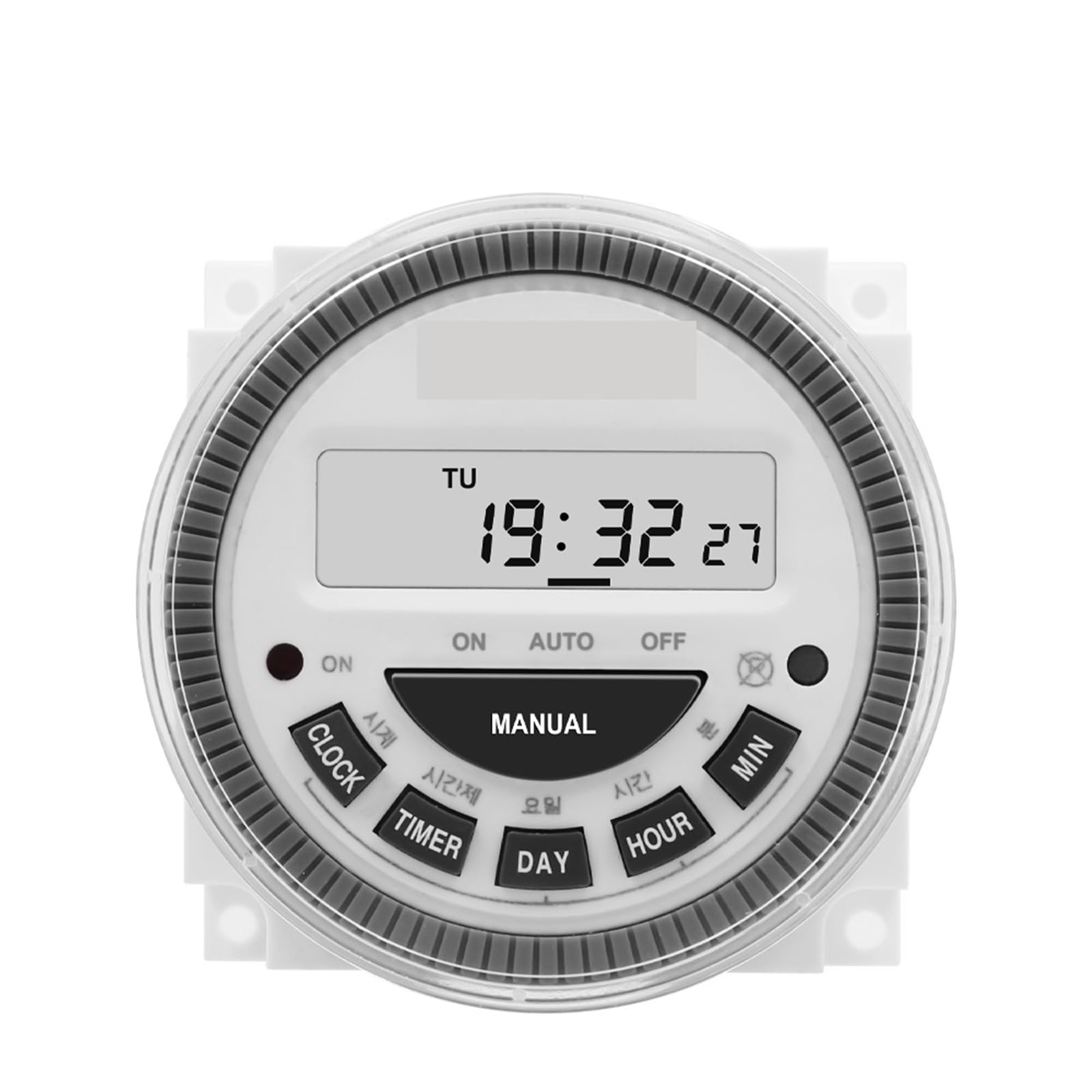 Temporizador Digital Multiusos MT619 de 12 V CC/220 V CA con Cubierta Impermeable, fácil cableado, programable Durante 7 días.(30A 220VAC)