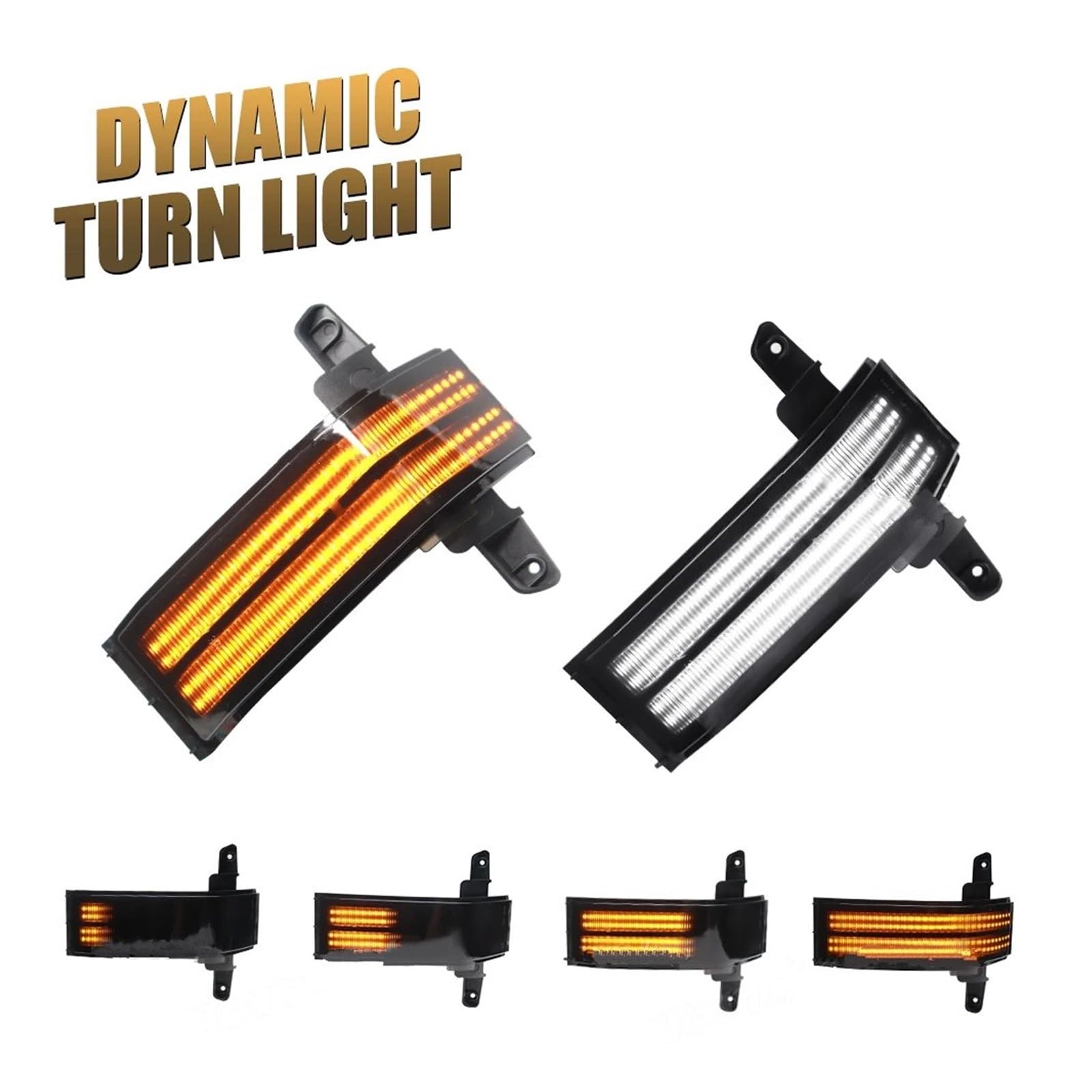 Clignotant Latéraux pour Chevy pour Silverado 1500 2500HD 3500HD Switchback Feu De Gabarit Latéral À LED Ambre Feux De Clignotant À Double Rangée Clignotant De Voiture