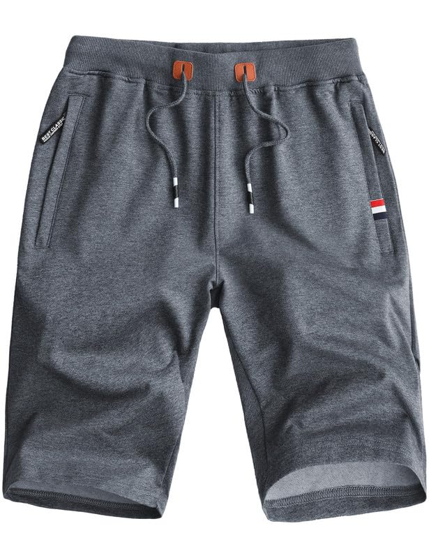 Csqtongan Sporthose Herren Kurz Hosen Herren Kurze Hose Sommer Baumwolle Sport Shorts Stretch Gym Herren-Shorts mit Tasche