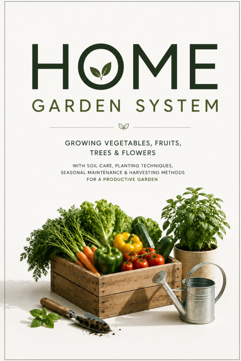Home Garden System: Growing Vegetables, Fruits, Trees & Flowers with Soil Care, Planting Techniques, Seasonal Maintenance & Harvesting Methods for a Productive Garden