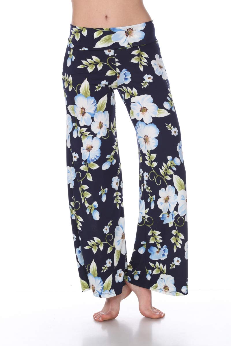 white mark Womens Wide Leg Palazzo Pants Printed